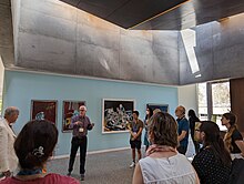 A guided tour of the Benton Museum of Art at Pomona College in Claremont, California Benton Museum of Art tour group.jpg