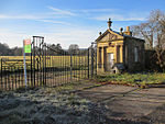 Pair of Lodges flanking N driveway to Leeswood Hall