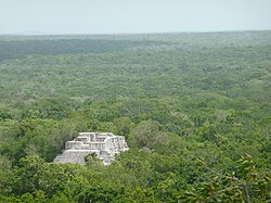 Maja épület a község területén található Calakmul romvárosban