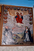 Tableau "La donation du Rosaire" de Robinaut (1831) dans la chapelle Notre-Dame de Kerellon.