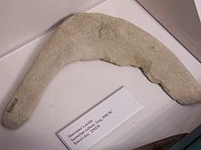 Серп шумерского комбайна, 3000 г. до н.э., сделанный из обожженной глины.
