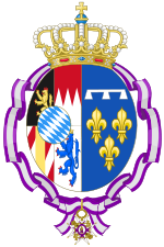 Description de l'image Coat of Arms of Louise d'Orléans; Princess Alfonso of Bavaria (Order of Queen Maria Luisa).svg.
