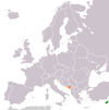 Location map for Cyprus and Montenegro.