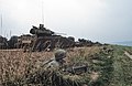 Drei Schützenpanzer M2 Bradley während des Manövers REFORGER 1985