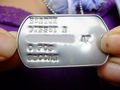 Air Force ID tag (serial number blurred), modern, designation: WICCAN