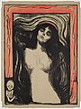 Edvard Munch: Madonna. Lithografie, 1895, 59,8 × 44 cm, The Clark, Williamstown