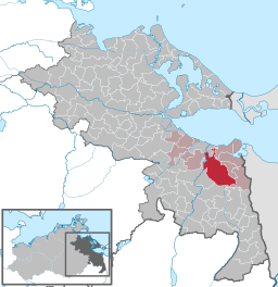 Läget för staden Eggesin i Landkreis Vorpommern-Greifswald