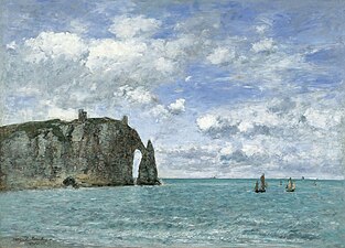 Étretat, la falaise d'Aval, 1890 Madrid, musée Thyssen-Bornemisza