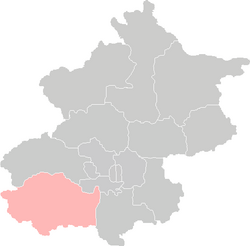 Location of Fangshan District in Beijing