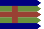 Voorstel vir die vlag van Jutland, ontwerp deur Per Kramer (1975)[6] (geen opgetekende werklike gebruik)