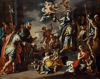 Francesco Solimena: Judith zeigt dem Volk das Haupt des Holofernes