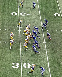 A line of scrimmage.