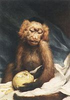 Gabriel von Max: Äffchen mit Zitrone; Sauere Erfahrungen (Monkey with Lemon; Bitter Experiences), The Jack Daulton Collection, Los Altos Hills, California[4]