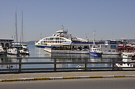 The port of Gelibolu on the Dardanelles strait