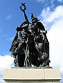 Sculpture on the Glenelg War Memorial, Highland, Scotland