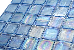1" x 1" glass mosaic tile