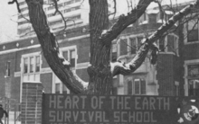 The school as pictured in its 1983 yearbook Heart of the Earth Survival School-Minneapolis 1982.png