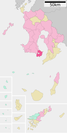 Lokasi Ibusuki di Prefektur Kagoshima