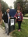 Con Iván Martínez en Wikimanía 2019, en Estocolmo, Suecia.