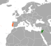 Location map for Jordan and Portugal.