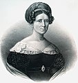 Den norske adelskvinna Karen Wedel-Jarlsberg, fødd Anker, avbilda med turban på 1800-talet.