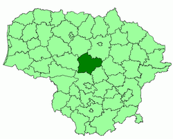 Location of Kėdainiai district municipality within Lithuania