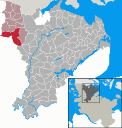 Elhelyezkedése Schleswig-Holstein térképén