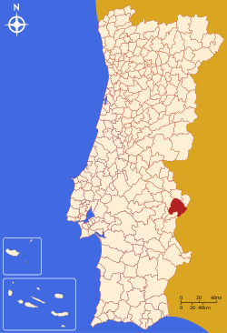 Localização de Elvas