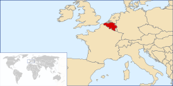 Местоположение на Белгия