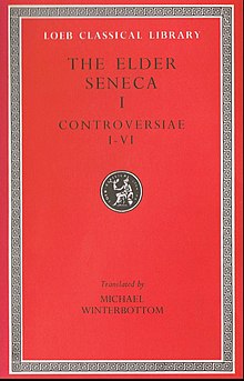 A volume in the Loeb Classical Library. Each installment in this monographic series is devoted to a Greek or Latin author, and is accompanied by extensive commentary and notes from the editors. Loeb Classical Library.jpg