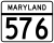 Maryland Route 576 marker