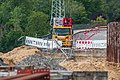 Lkw mit Brücken-untersichtgerät auf der Südbrücke