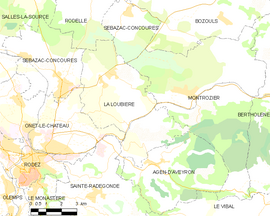 Mapa obce La Loubière