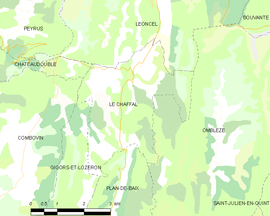 Mapa obce Le Chaffal