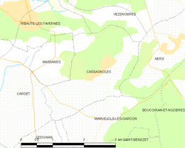 Cassagnoles - Localizazion