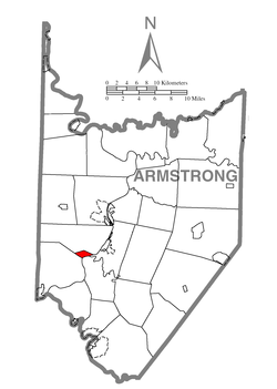 Vị trí trong Quận Armstrong, Pennsylvania