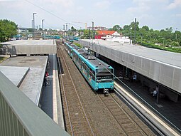 U-Bahnhof Heddernheim 2011, Blickrichtung Betriebshof