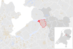 Locatie van de gemeente Kampen (gemeentegrenzen CBS 2016)