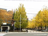 札幌市営地下鉄中島公園駅1番出口と中島公園入口（2004年11月）