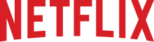 The test NETFLIX in red lettering, with the bottom of the letters forming a slight curve