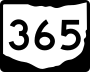 State Route 365 marker