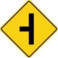 Side road on the left with priority