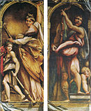 Пармиджанино. Святая Цецилия и царь Давид. 1523. Холст, масло
