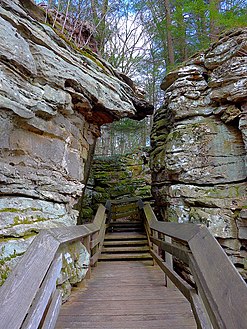 The rock passageway at Beartown