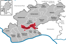 Läget för Schlangenbad i Rheingau-Taunus-Kreis