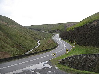 Die Straße zum Snake Pass von Westen