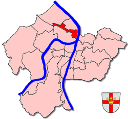 Lage des Stadtteils Koblenz-Neuendorf