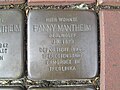 der Stolperstein für Fanny Mantheim