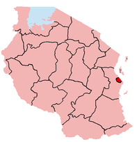 Dar es-Salaams läge i Tanzania.