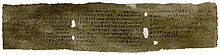 Fac-similé d'un papyrus d'Herculanum.